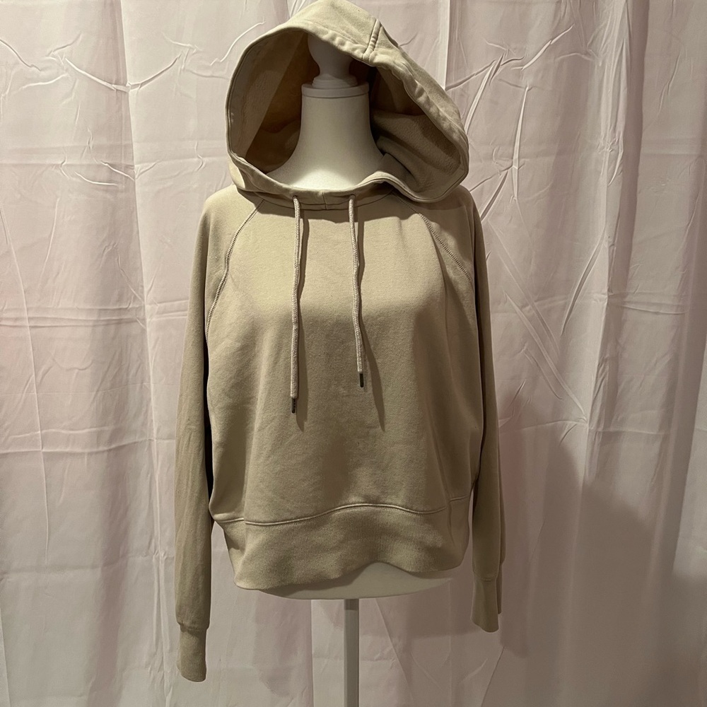 tan cropped hoodie
